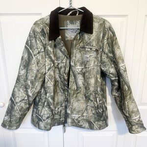 Bass Creek Outfitters Camo Canvas Corduroy Collar Jacket MEDIUM